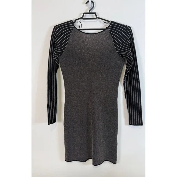 NEW Reiss Metallic Knit Bodycon Dress Womeny Large Backless Party Y2K Black NEW Reiss Metallic Knit Bodycon Dress Womeny Large Backless Party Y2K Black